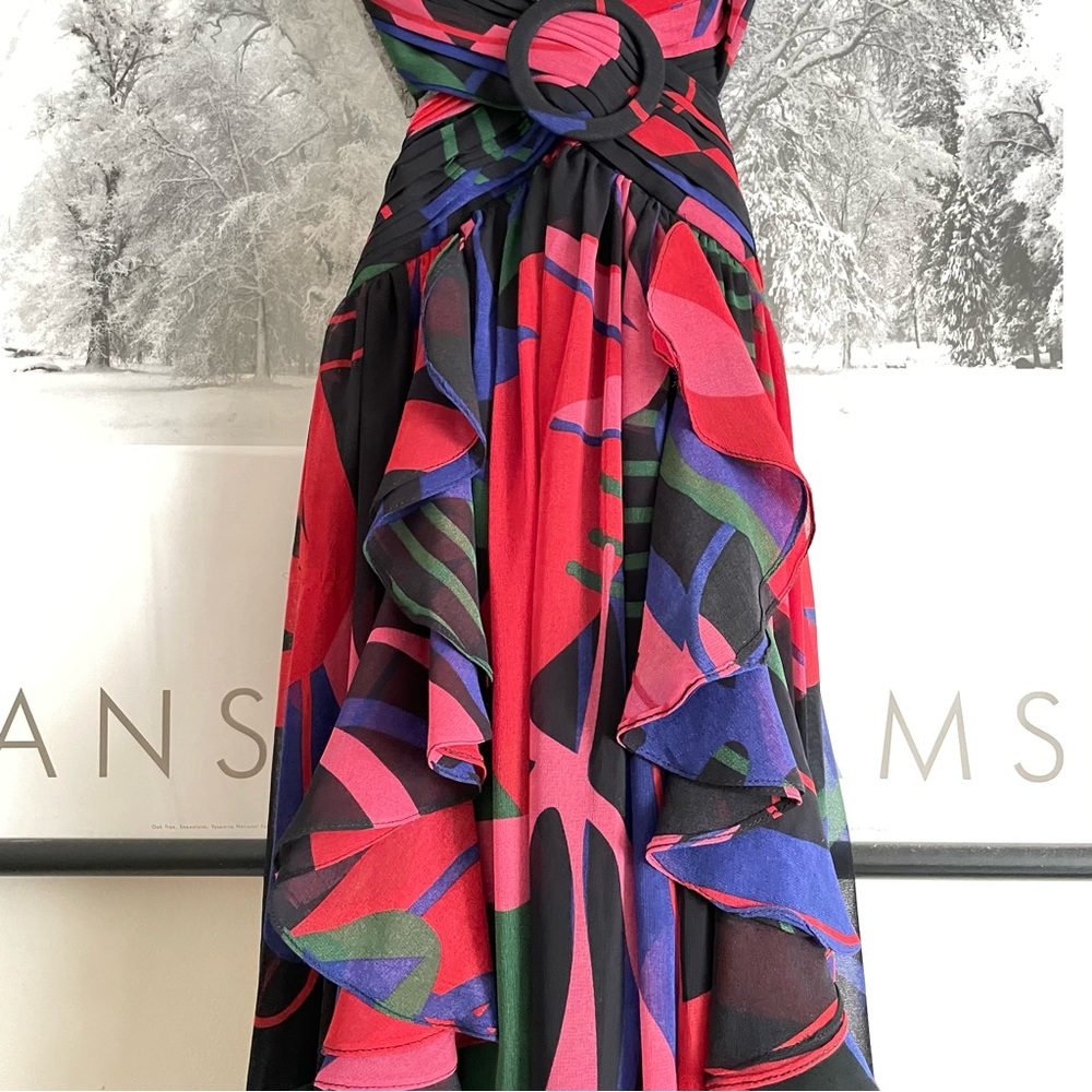 PatBO Rio Cut Out Ruffle Maxi Dress Multicolor 4 NWT - Picture 12 of 16